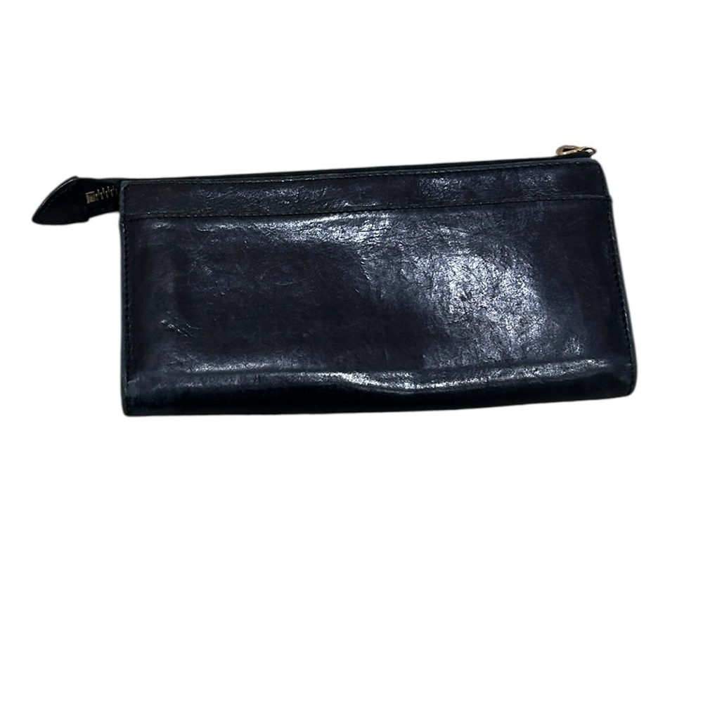 Marc Jacobs Black premium leather wallet Gold buckle & zipper multi compartments - Picture 2 of 7